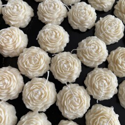 Peony Flower Candles - Bulk Soy Wax Wedding Favors, Bridal Shower, Event Gifts - thumbnail 2