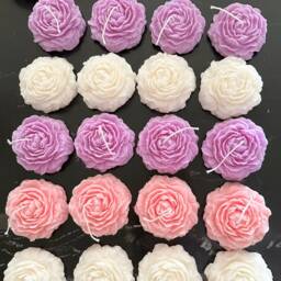 Peony Flower Candles - Bulk Soy Wax Wedding Favors, Bridal Shower, Event Gifts - thumbnail 4