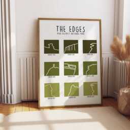 Peak District Line Art Print Minimalist Art, Gritstone Edges, Climbing Gift - thumbnail 3