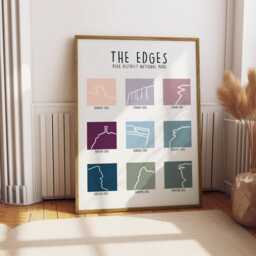 Peak District Line Art Print Minimalist Art, Gritstone Edges, Climbing Gift - thumbnail 2