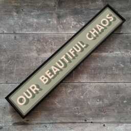Our Beautiful Chaos - Framed Metal Print Sign Gallery Wall Art Quote Kitchen Prints - thumbnail 3