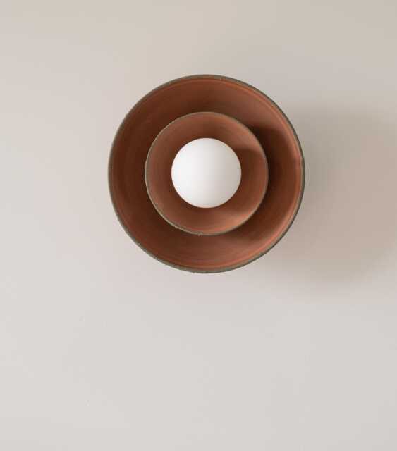 Handmade Terracotta Wall Sconce Modern Ceramic Light - image 1