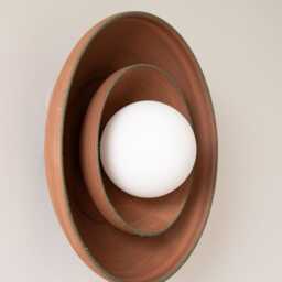 Handmade Terracotta Wall Sconce Modern Ceramic Light - thumbnail 3