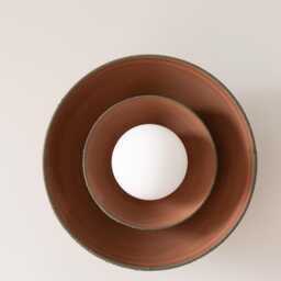 Handmade Terracotta Wall Sconce Modern Ceramic Light - thumbnail 2