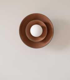 Handmade Terracotta Wall Sconce Modern Ceramic Light - thumbnail 1