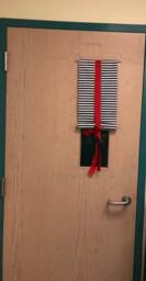 stripe Cute Door Security Curtain - thumbnail 3