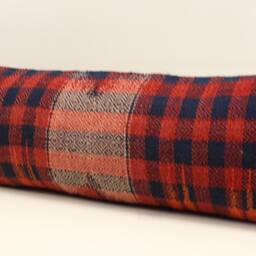 Handmade King Size Kilim Lumbar Pillow Cover, Turkish Oriental Design - 12x48 Inch - thumbnail 3