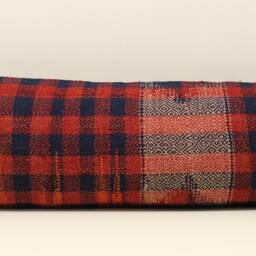 Handmade King Size Kilim Lumbar Pillow Cover, Turkish Oriental Design - 12x48 Inch - thumbnail 2