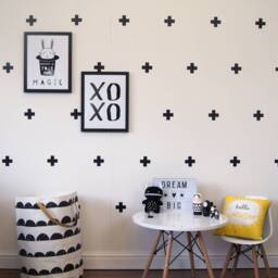 Peel & Stick, Removable Swiss Cross Wall Stickers - Decals Vinyl D055 - thumbnail 1