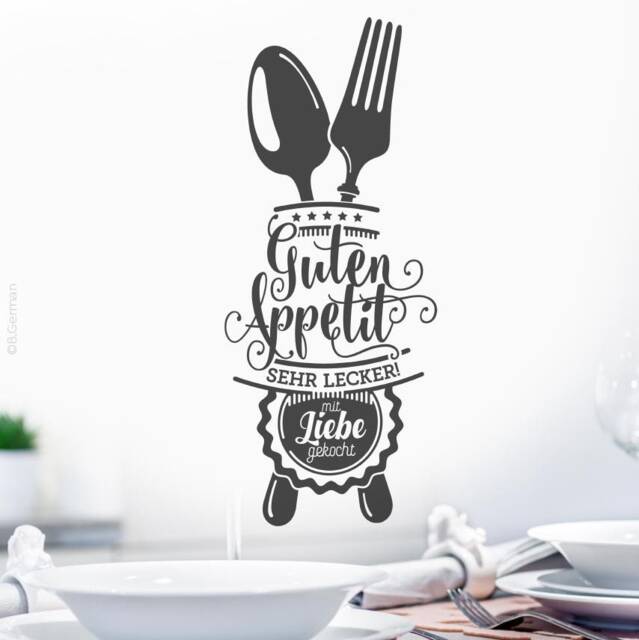 Wall Sticker Bon Appetit For Kitchen Dining Room Cafe Wall Decal Mural Decoration W503 - image 1