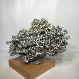 Hole in Head, Abstract Aluminum Sculpture - thumbnail 2