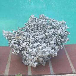 Hole in Head, Abstract Aluminum Sculpture - thumbnail 3