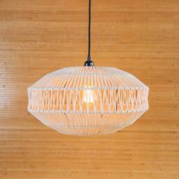 Macrame Light, Boho Lighting, Farmhouse Chandelier, Macrame Lampshade - thumbnail 2