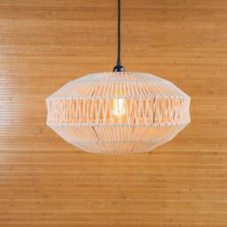 Macrame Light, Boho Lighting, Farmhouse Chandelier, Macrame Lampshade - thumbnail 3