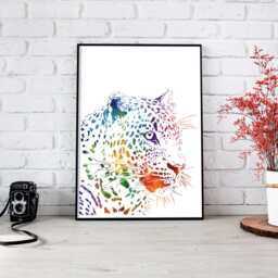 Leopard Wall Prints Set Abstract Animal Decor For Teen Room - thumbnail 2