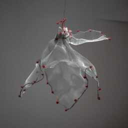 Abstract Angel Sculpture Contemporary Ceiling Wall Figurine Airy Line Wire Art - thumbnail 4