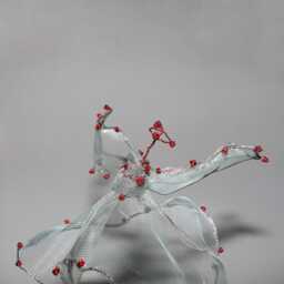 Abstract Angel Sculpture Contemporary Ceiling Wall Figurine Airy Line Wire Art - thumbnail 3