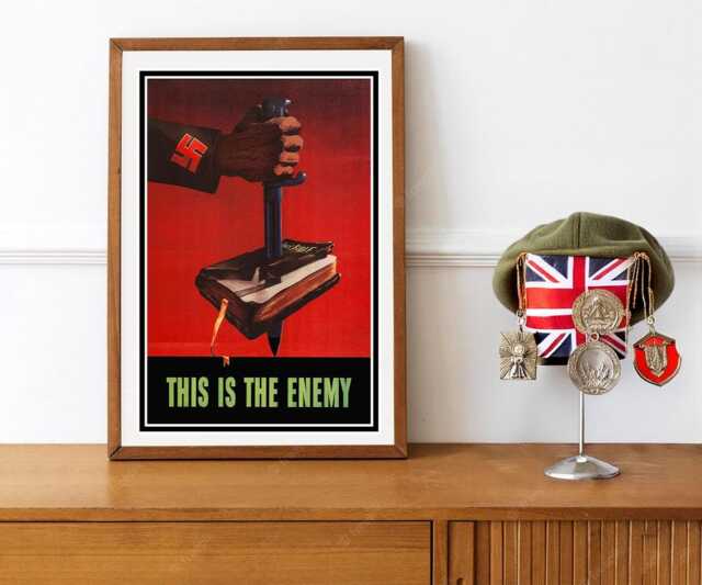 "Reprint Of A Us Ww2 Propaganda Poster - ""This Is The Enemy" - image 1