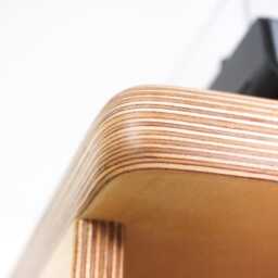 Plywood Turntable Stand, Mid Century Modern Record Player Table, Vinyl Storage - thumbnail 3