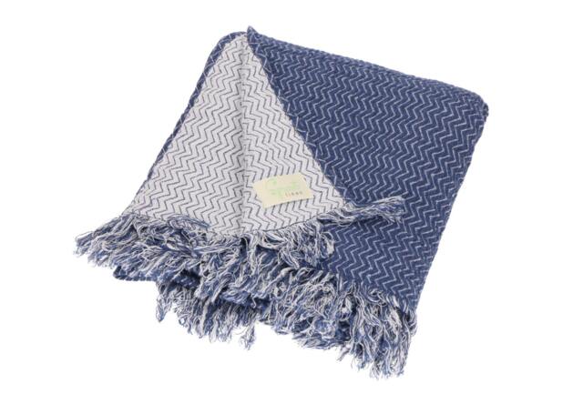 Reversible Linen Blanket For Kids & Home. Baby Blanket, Trow, Bed Spread, Cover, Picnic Blanket. Double Sided. Gift Idea - image 1