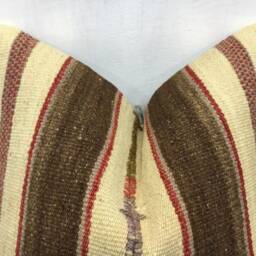 Vintage Turkish Kilim Pillow Cover, Bohemian Throw 20x20 - thumbnail 3