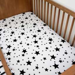 Bedding - Stars Black, Duvet Cover Set, Fitted Sheets, Pillow Case, Modern Colourful Kids Bedding - thumbnail 2