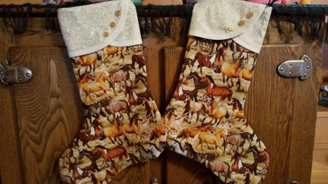 Christmas Stocking With Horse Print - image 1