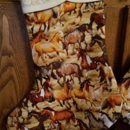 Christmas Stocking With Horse Print - thumbnail 2