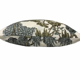 Thibaut Asian Scenic Dynasty Collection Grey Cushion Cover Pillow Double Sided - thumbnail 3