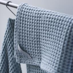 Baby Bath Towels Set, Blue Baby Towels Linen Towel, Blue Beach Towel, Waffle Towel, Guest Towel, Linen Cotton Face Towel - thumbnail 3