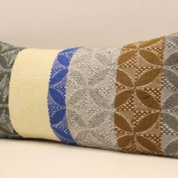 Throw Kilim Pillow 12x24 Inch - 30x60 cm Rug Turkish Pillow Cushion Art Deco Lumbar Cover 4Oaf-400 - thumbnail 3