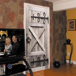 Door Wall Sticker Barn Door/ Old Rustic Decal/ Sliding Wallpapers For Doors/ Interior Door/Peel & Stick Mural