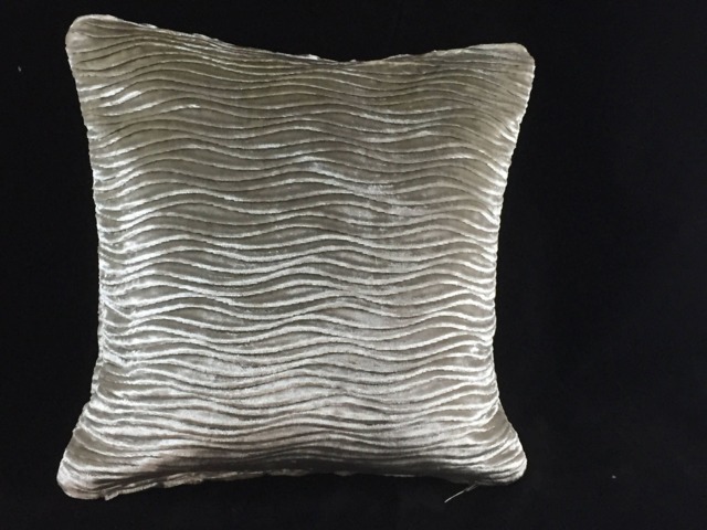 Elegant Silver Pleated Velvet Dainty Small Cushions With Inserts - image 1