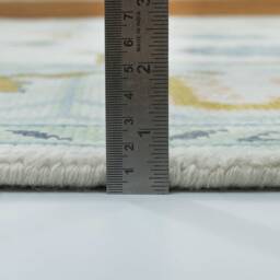 Handmade Ivory Oushak Wool Rug, Floral Farmhouse Boho Ar_3737 - thumbnail 4