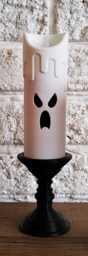 Halloween Spooky Candle Set - Led Flameless Candles Home Decor Trick Or Treat Display Pumpkin Ghost - thumbnail 3