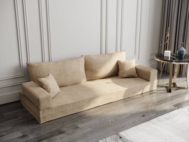 Modular Floor Sofa Bed - Customizable Foam Couch, Removable Cover - image 1