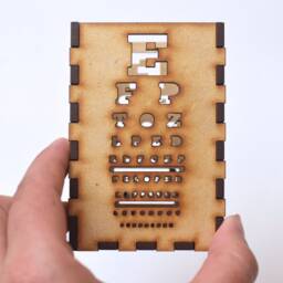 Wood Snellen Eye Chart Pen Holder, Optometry Pen Holder, Gift, Optometrist, Doctor Chart, Eye Power - thumbnail 3