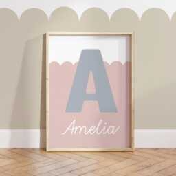 Set Of 6 Girls Personalised Positive Affirmation Gallery Wall Prints, Wildflower Poster Bundle, Girl Nursery Bedroom Decor - thumbnail 3