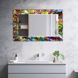 Mirror Wall Decor, For Bathroom, Entryway Hallway Mirror, Luxury Home Living Room Decorative On Tempered Glass - thumbnail 3