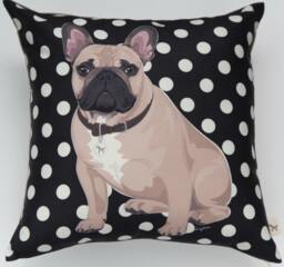 French Bulldog - Brown Pillow Cover - thumbnail 1