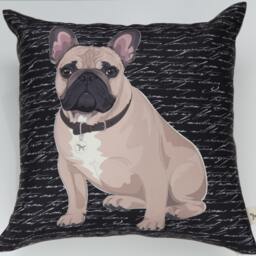 French Bulldog - Brown Pillow Cover - thumbnail 2