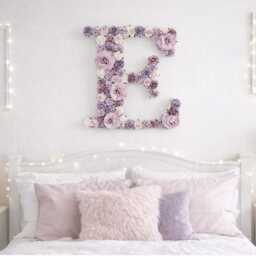 Flower Letter For Girls Nursery Wall New Baby Personalised Gift Flower Room Decor Bedroom Shower - thumbnail 3