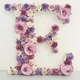 Flower Letter For Girls Nursery Wall New Baby Personalised Gift Flower Room Decor Bedroom Shower - thumbnail 2
