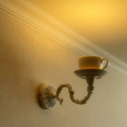 Teacup Wall Sconce, Teaparty Lamp, Modern Cafe Lighting, Alice in Wonderland Fixture - thumbnail 2