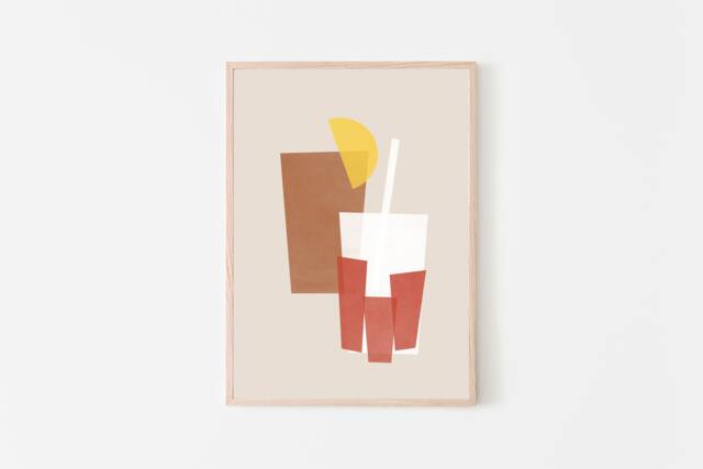 Hong Kong Lemonade, Hk Lemonade Cup Art, Asian Beverage Food Art Print, Home & Kitchen Decor For The Lover - image 1
