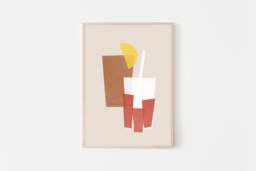 Hong Kong Lemonade, Hk Lemonade Cup Art, Asian Beverage Food Art Print, Home & Kitchen Decor For The Lover - thumbnail 1