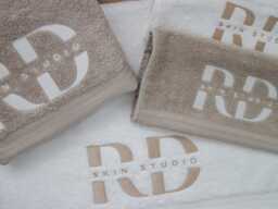 Custom Embroidered Towels With Business Logos. Multiple Sizes Face Cloth, Hand Towel, Bath Sheet. Colours. UK