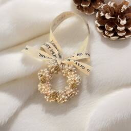 Christmas Tree Ornament - Freshwater Pearls Wreath Decoration Pearl Handmade Holiday Gifts Gift - thumbnail 3