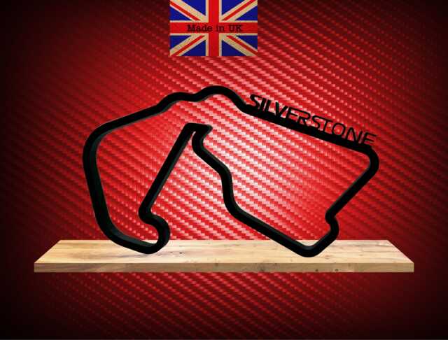 Carbon Fiber Effect - F1 Silverstone & Other Circuits Free Standing Wall Art Add Speed & Style To Your Home D??cor 3D Printed - image 1