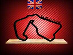 Carbon Fiber Effect - F1 Silverstone & Other Circuits Free Standing Wall Art Add Speed & Style To Your Home D??cor 3D Printed - thumbnail 1
